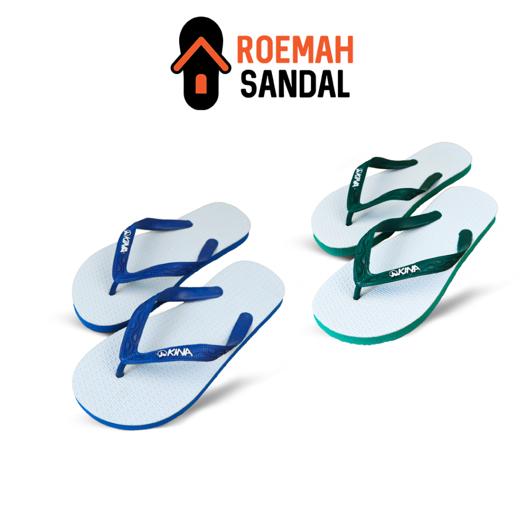 Okina Sandal Jepit 05 BK Size 11 - Sendal Karet Dewasa Wanita Pria Anti Selip