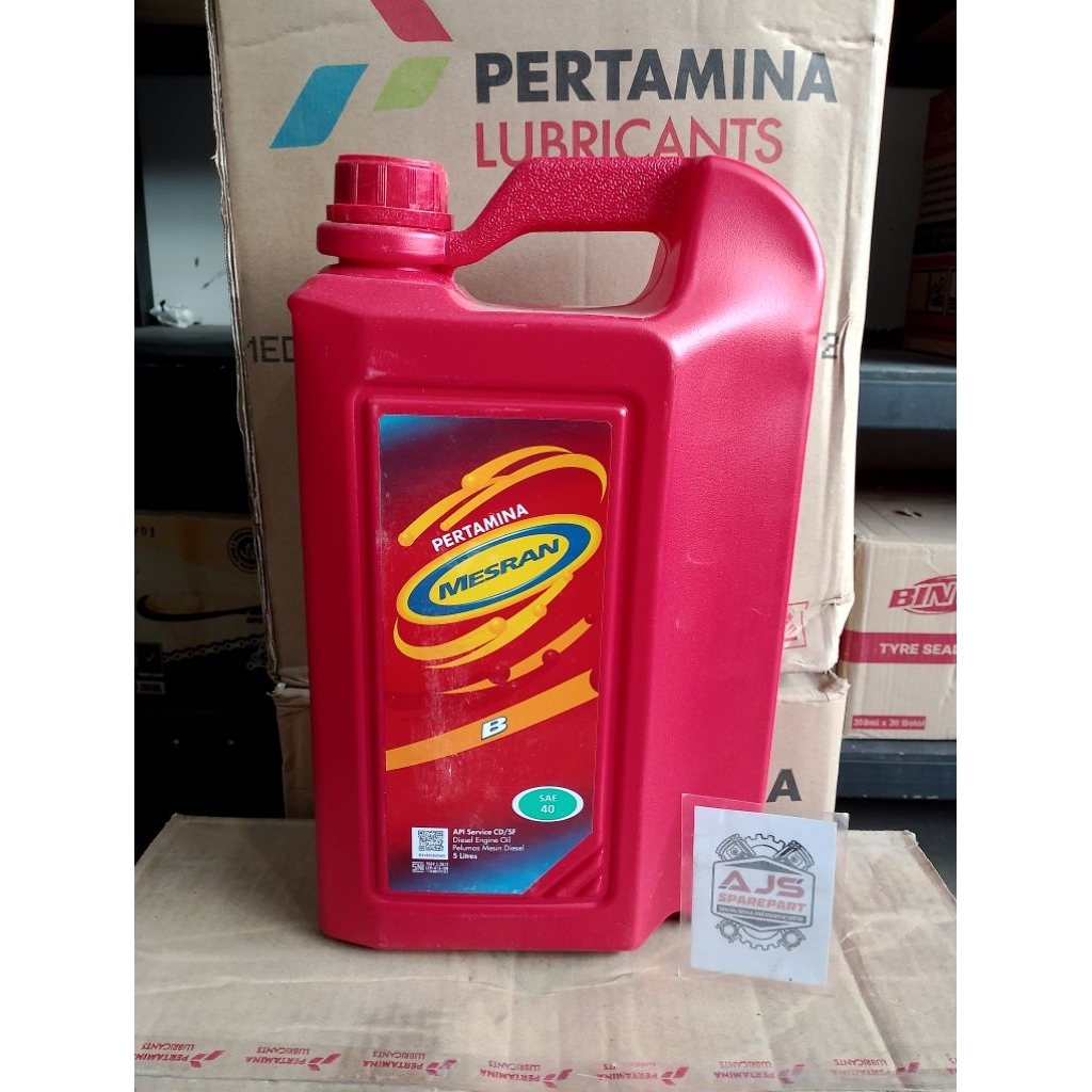 OLI MESRAN B SAE 40 5L OLI SOLAR PERTAMINA OLI MESIN MOBIL DIESEL