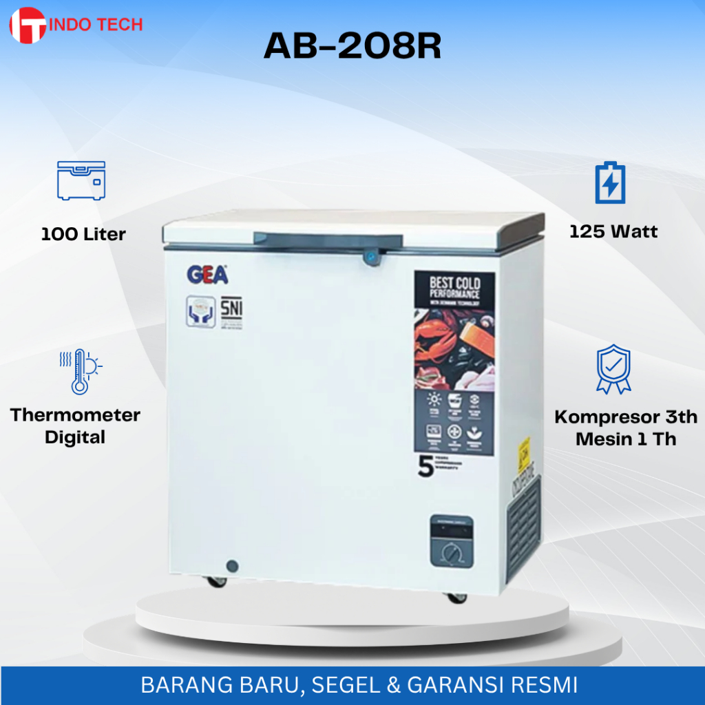 GEA AB-208R Chest Freezer 200 Liter Freezer Box Pendingin 200 Liter