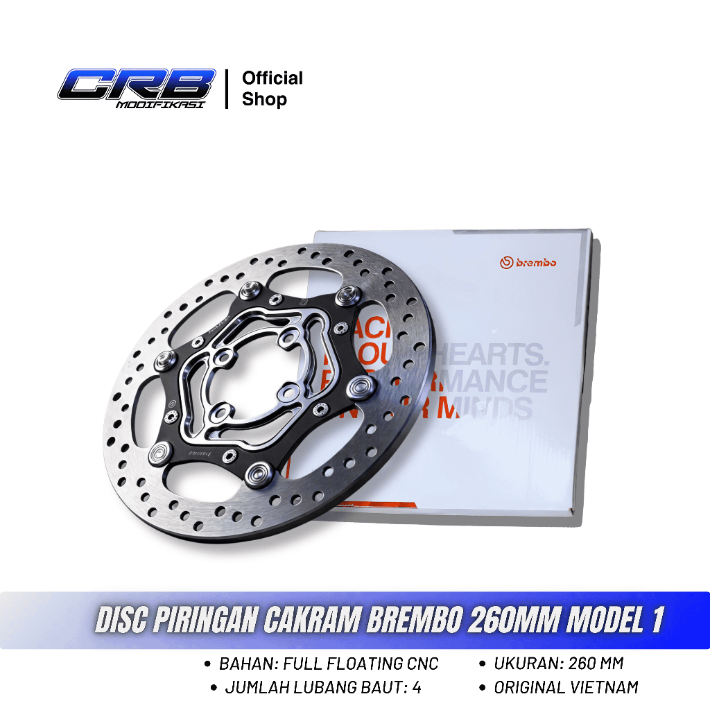 Disc Piringan Cakram Brembo Floating CNC 260mm Vario Beat Scoopy Mio - Disc Piringan cakram brembo V