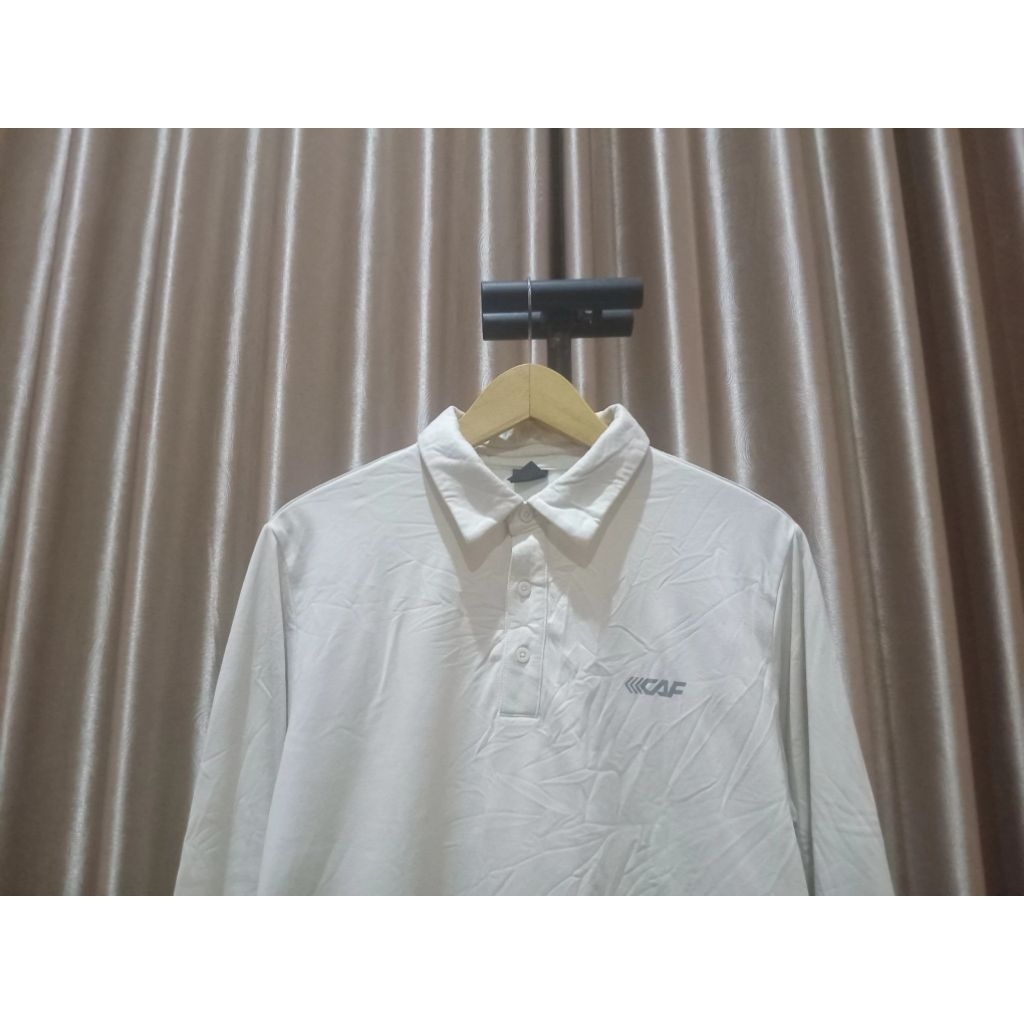 LECAF POLO SHIRT LONG SLEEVE BROKEN WHITE