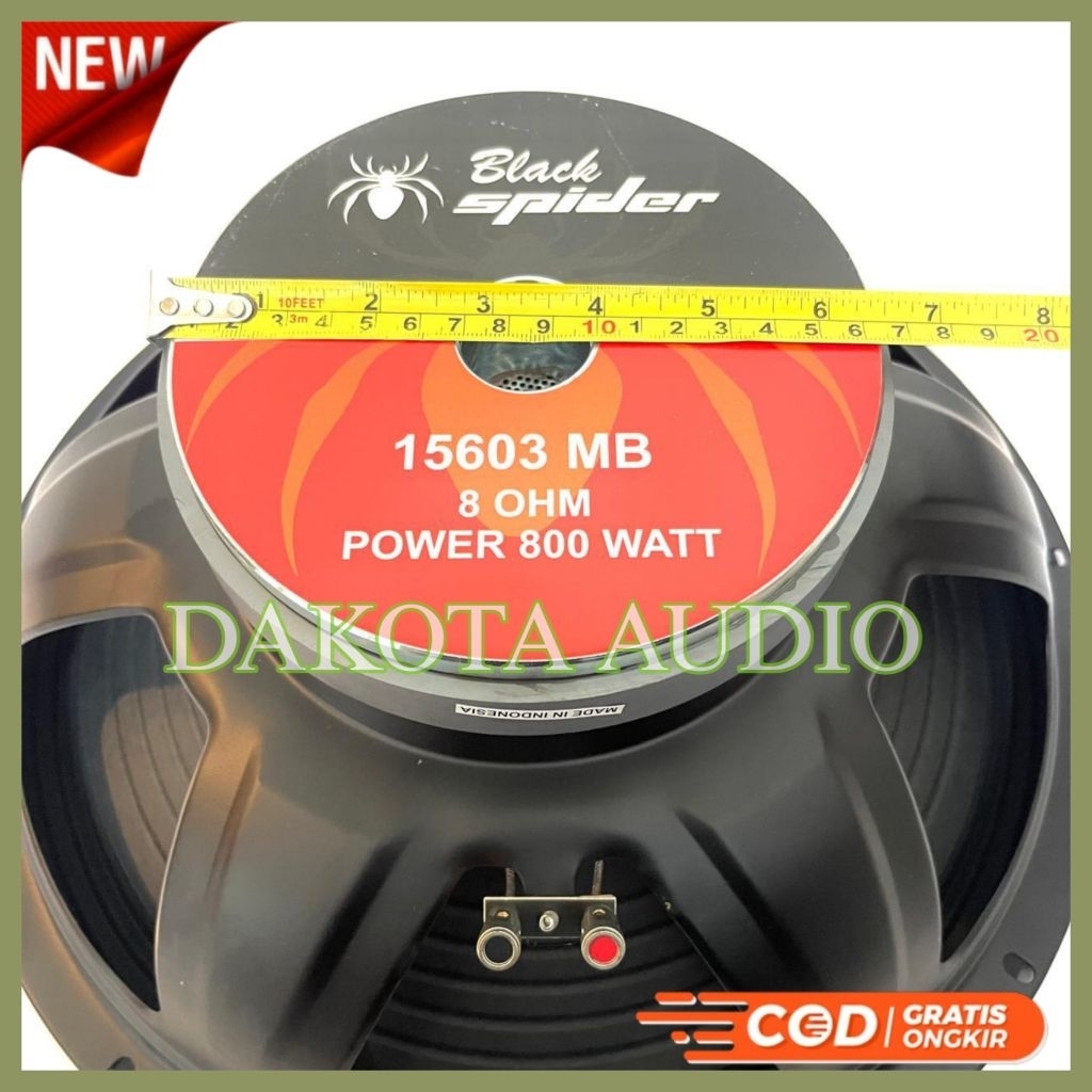 Speaker Komponen Black Spider BS 15603 MB 15inch Original Woofer Blackspider 15603MB 800watt 8ohm ( 