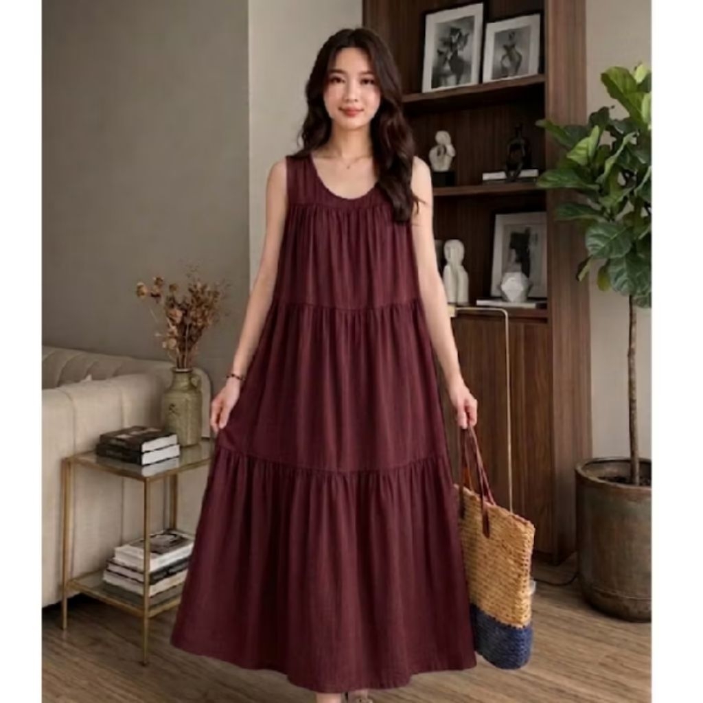 INNER DRESS motif terbaru kekinian bawah Rayon twill premium lembut