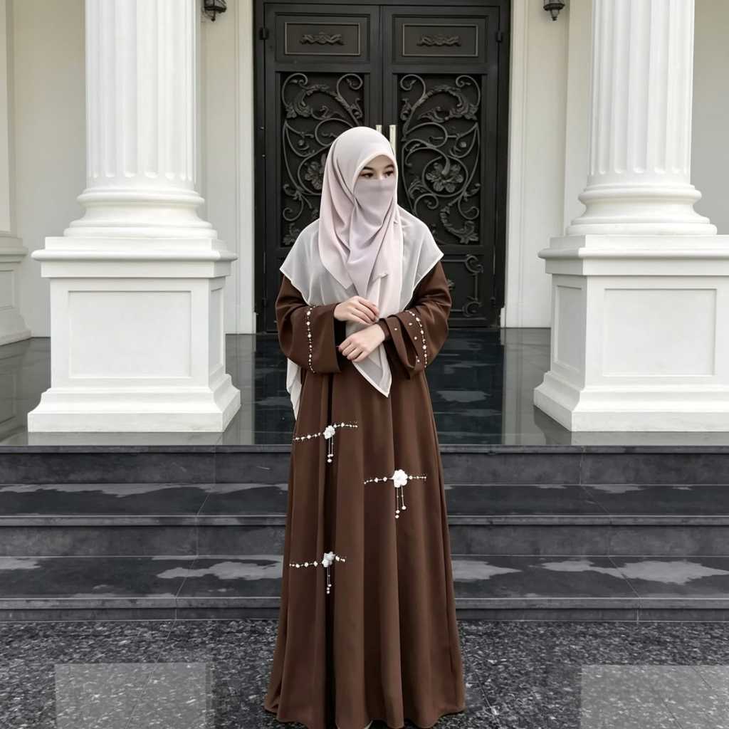 Gamis Abaya Tiara Ceruty babydoll Gamis Syar'i Abaya Turkey Baju Muslimah OOTD muslimah Gamis Ceruty