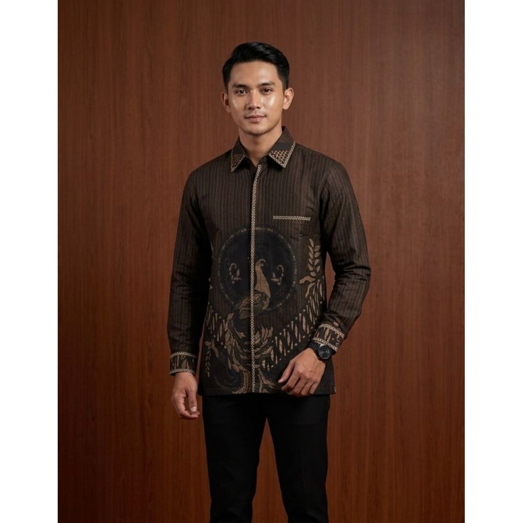 Batik Cantieq exclusive - LANGGAM | Batik pria premium bordir smock mewah | Batik pria regulerfit,Ba