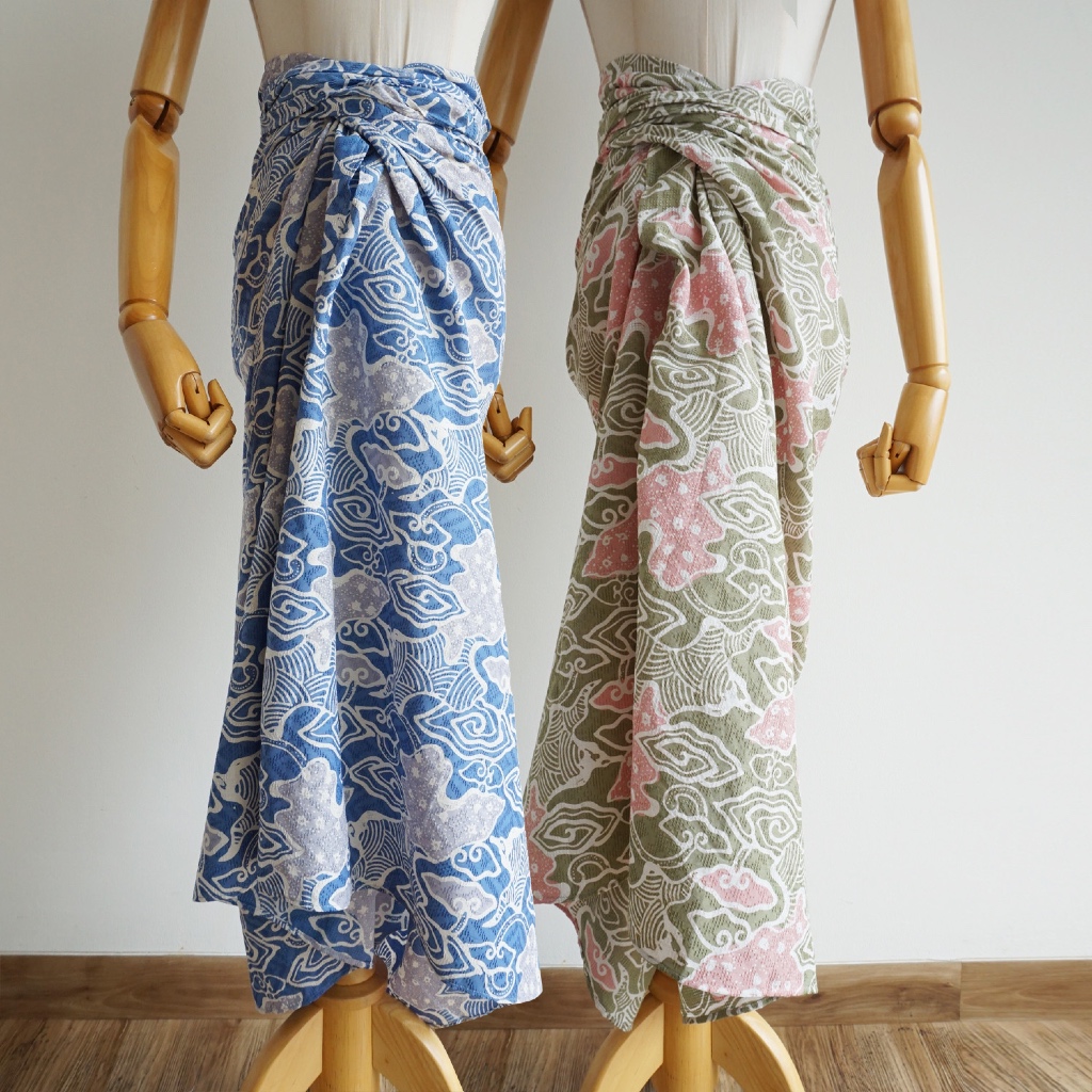 Benangsari Evita Mega Mendung Skirt Dobby Katun Batik Rok Lilit