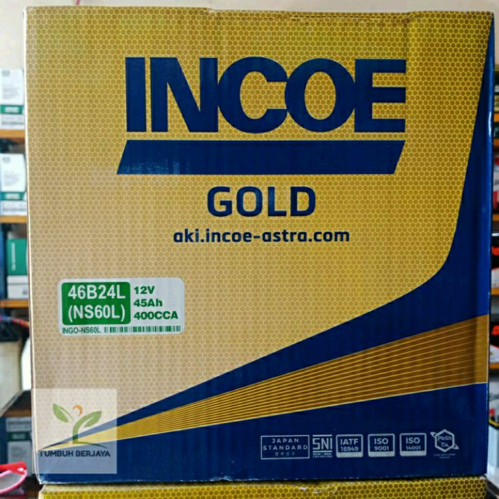 Aki Incoe Gold NS-60, NS-60L  12V 45Ah