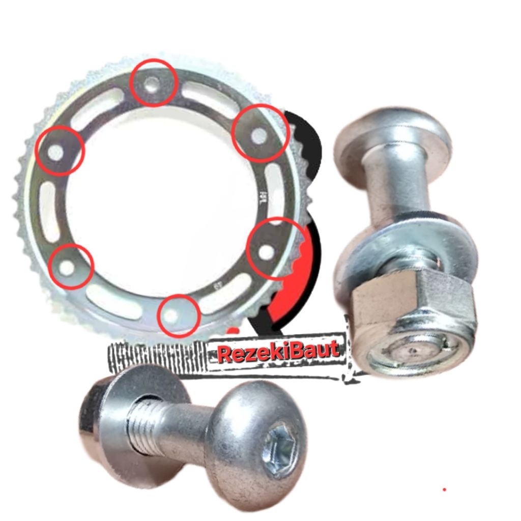 Baut Gear CRF150L Bolt SPRKT fix CRF150L ori Lostpack 1SET