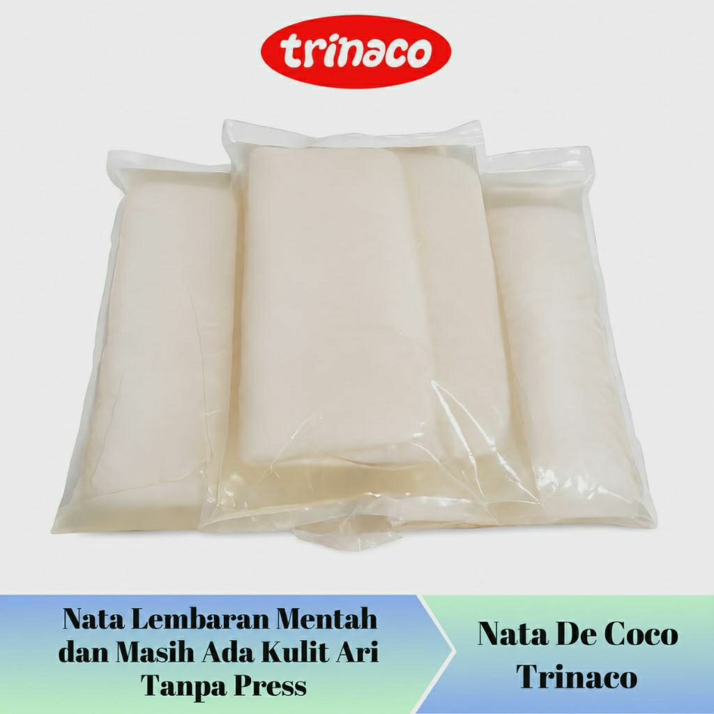 Nata de Coco Lembaran Mentah Tanpa Press dan Masih Ada Kulit Ari