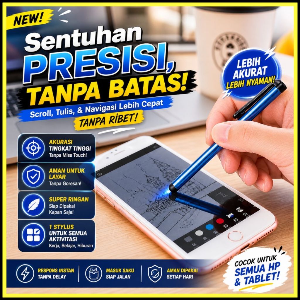 Stylus Pen Pensil Hp Universal Android Apple Stylus Pensil Samsung Xiaomi Oppo Pen Pensil Apple Penc
