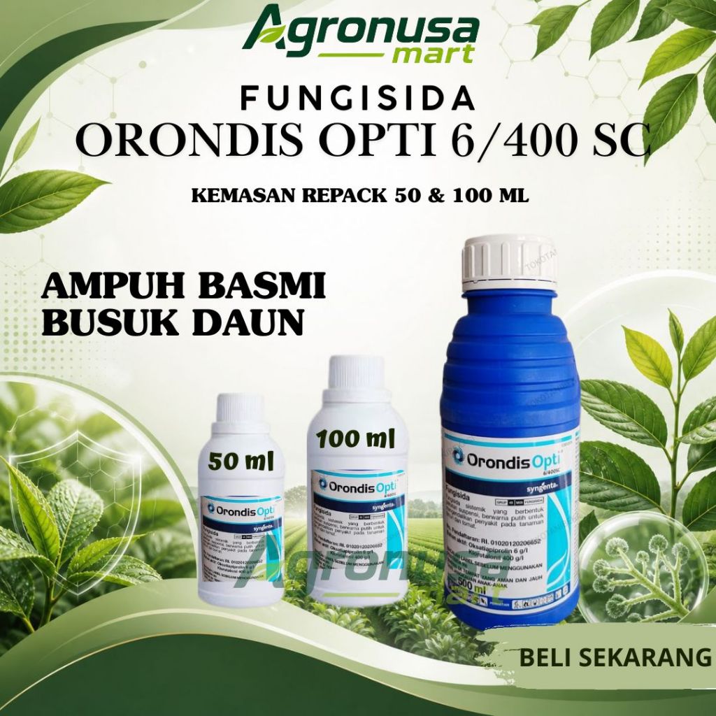 (REPACK/KEMAS ULANG) FUNGISIDA ORONDIS OPTI 6/400 SC KEMASAN 50 & 100 ML