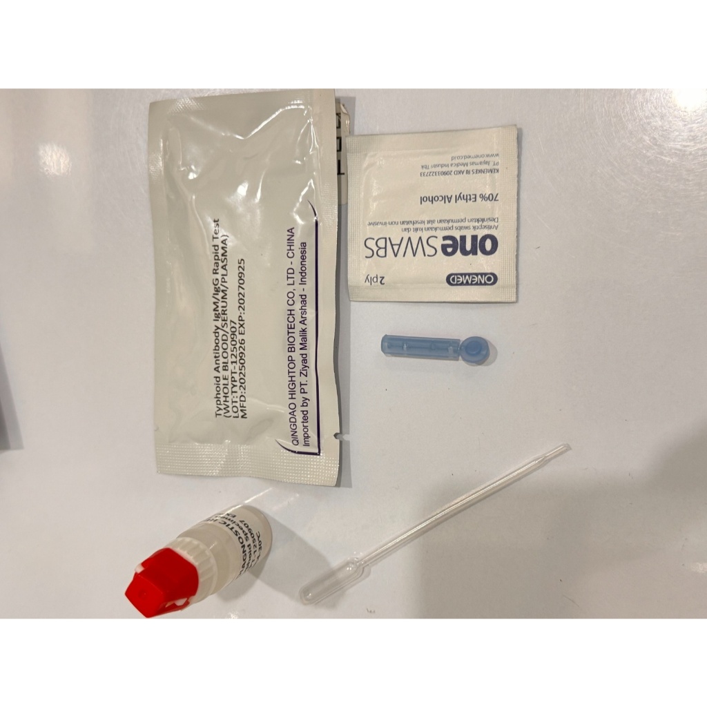 Alat Tes Typhoid IgG IgM satuan casette sepaket tipes tipus ed 25 September 2027
