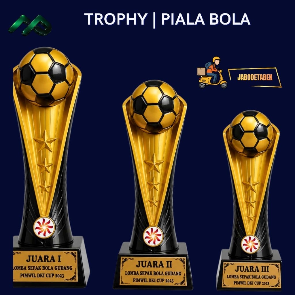 Trophy Sepak  Bola, Piala Sepak Bola, Trophy Fiber, Piala Juara 1 2 3, Piala Murah