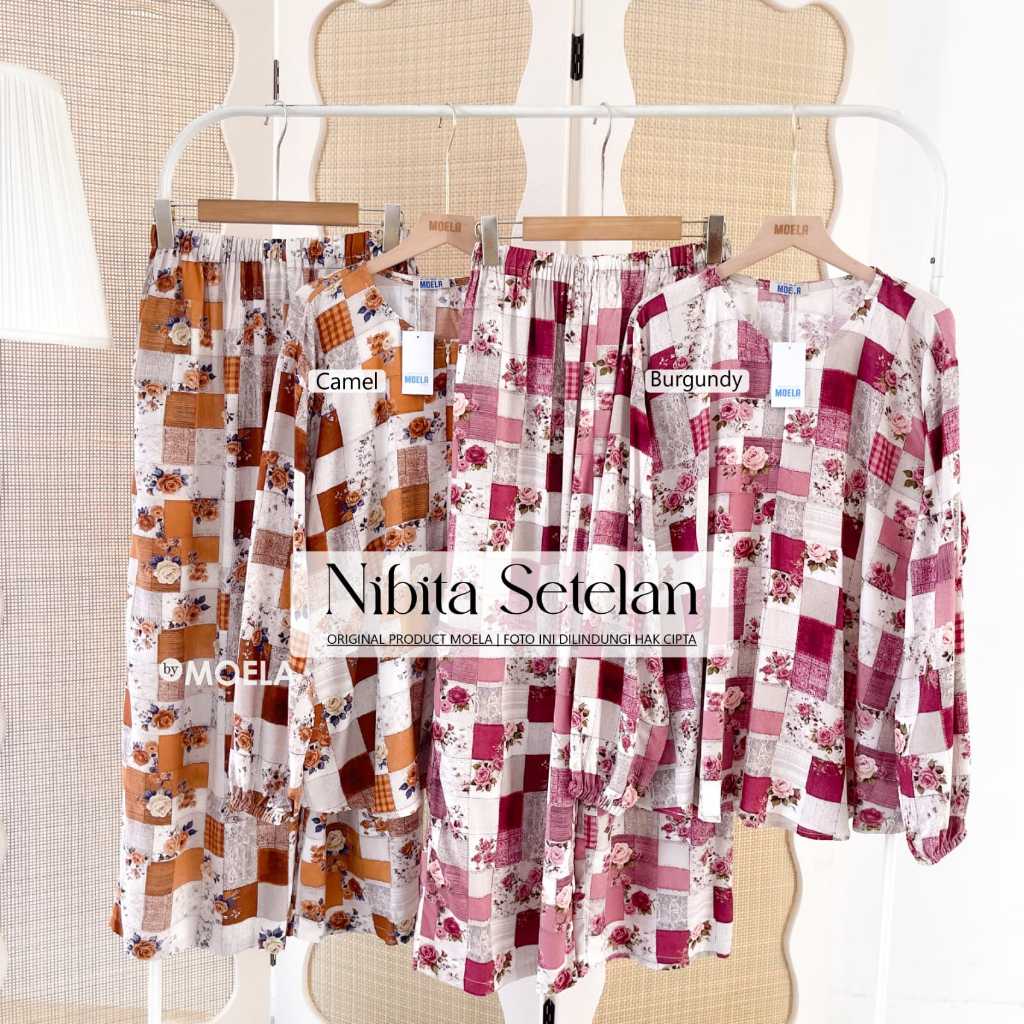 NIBITA SET WANITA COTTON RAYON PREMIUM NYAMAN TEBAL KEKINIAN BY MOELA