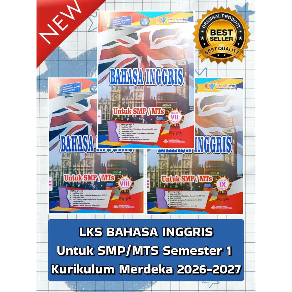 LKS BAHASA INGGRIS SMP SEMESTER 1 TAHUN 2026-2027 KURIKULUM MERDEKA TERBARU