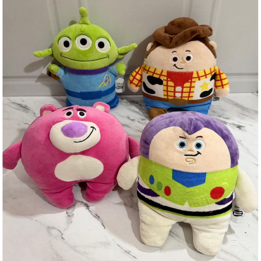 Boneka Plushie Set Woody, Alien, Lotso & Buzz Lightyear from Toy Story Disney Pixar Mocchi Mocchi T-