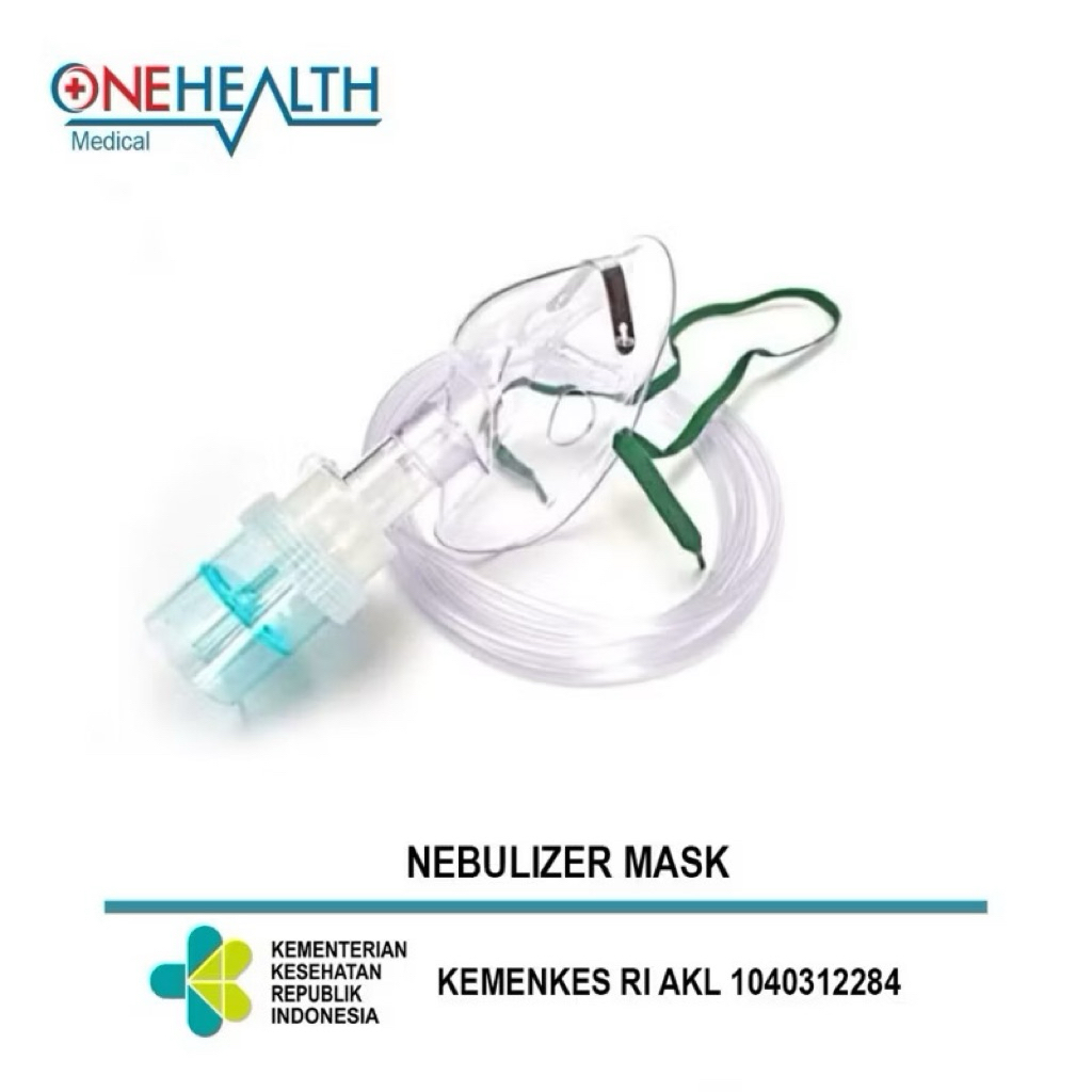 Masker Nebulizer - Masker Obat Uap Onehealth Dewasa/Anak/Bayi