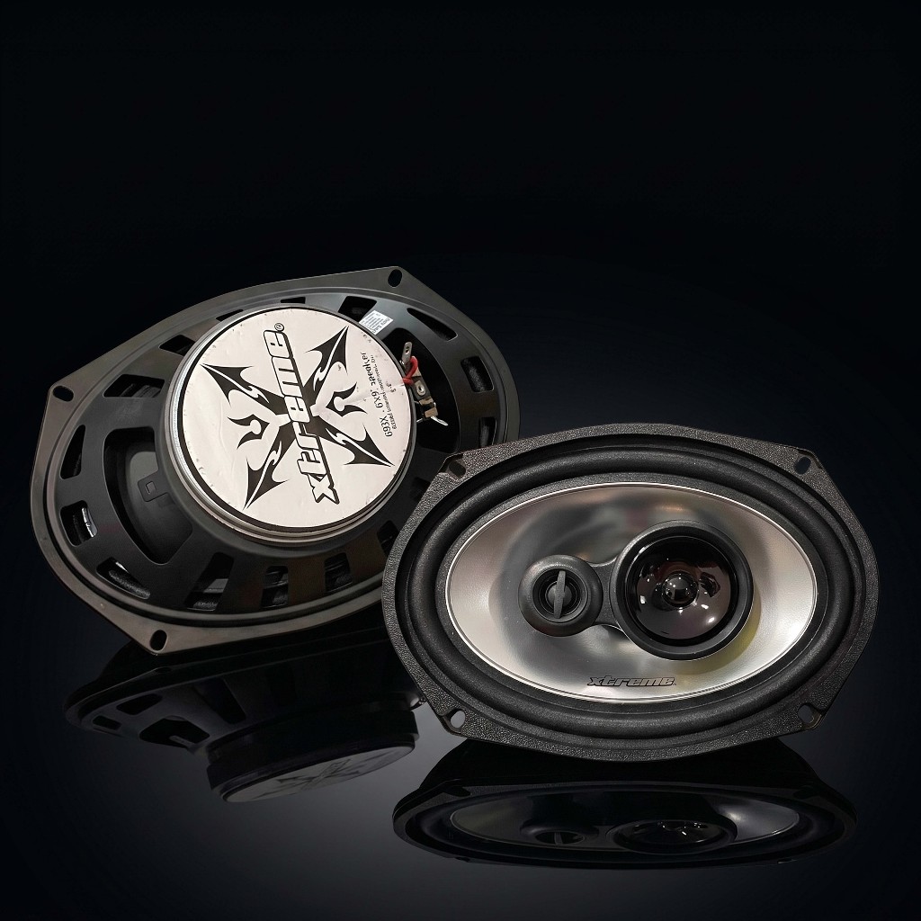 Speaker Mobil Oval Xtreme 6x9 Inch 3-Way 150W Original Set Extreme Audio Coaxial plus Grill