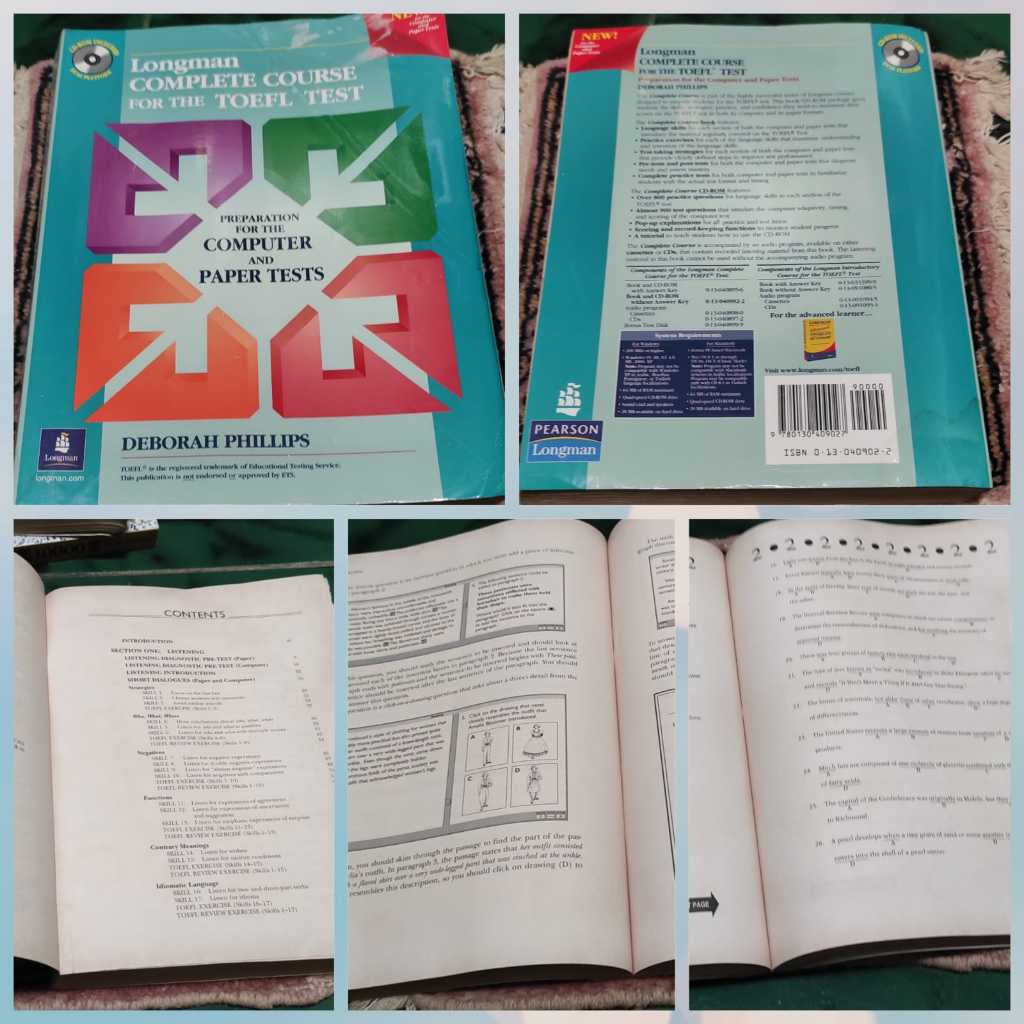 Seken/Preloved Murah Longman Complete Course For The TOEFL Test - Deborah Phillips, 653 Pages (No/Ta