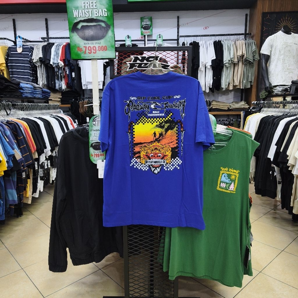 Kaos Ripcurl Padang Padang Tee Poster Blue Original
