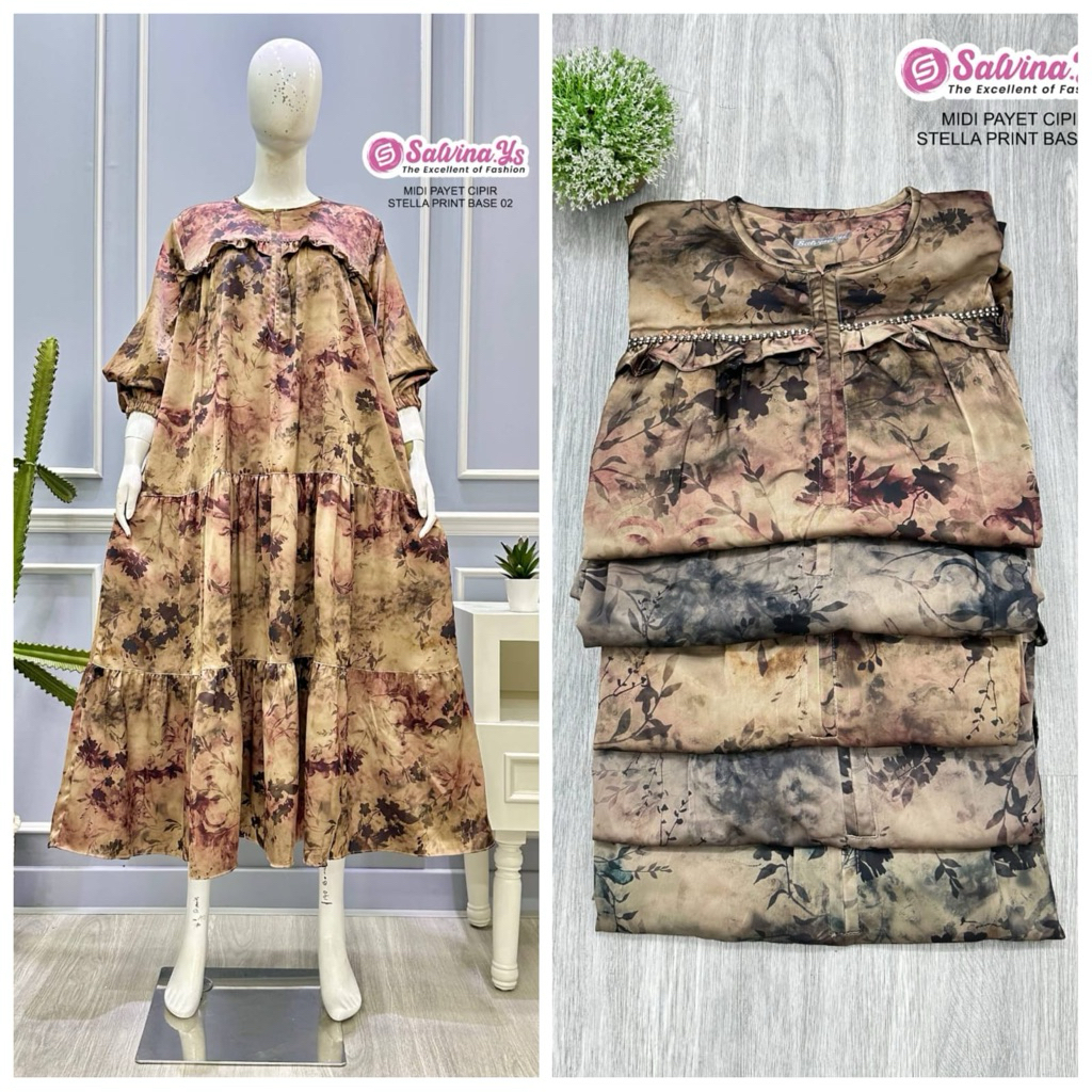 Gamis salvina terbaru viral  wanita dewasa