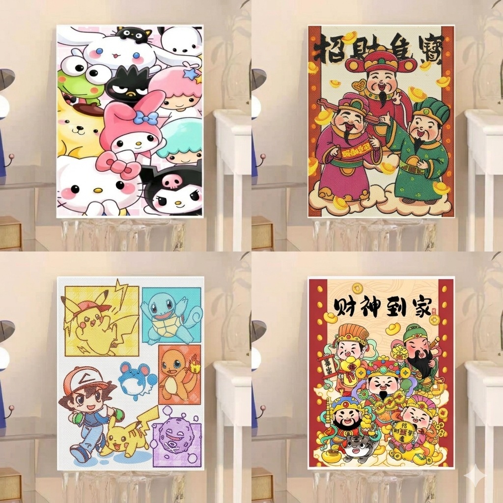Framed DIY Diamond Painting 40x50Cm Painting Kit DIY Cartoon
