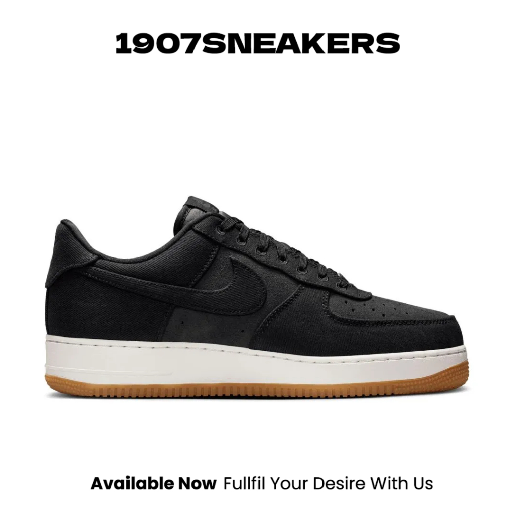 Sepatu Sneakers Pria Nike Air Force 1'07 LV8 - Black-DK Smoke Grey-Gum Med Brown NIKIR0951002