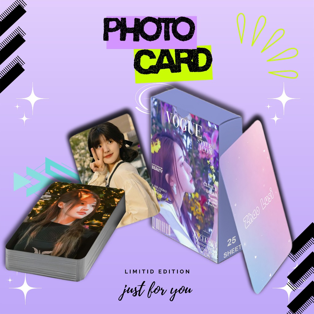 PHOTOCARD SET TERBARU ZHAO LUSI /ROSY ZHAO PREMIUM IS 25 SHEET FREE BOX