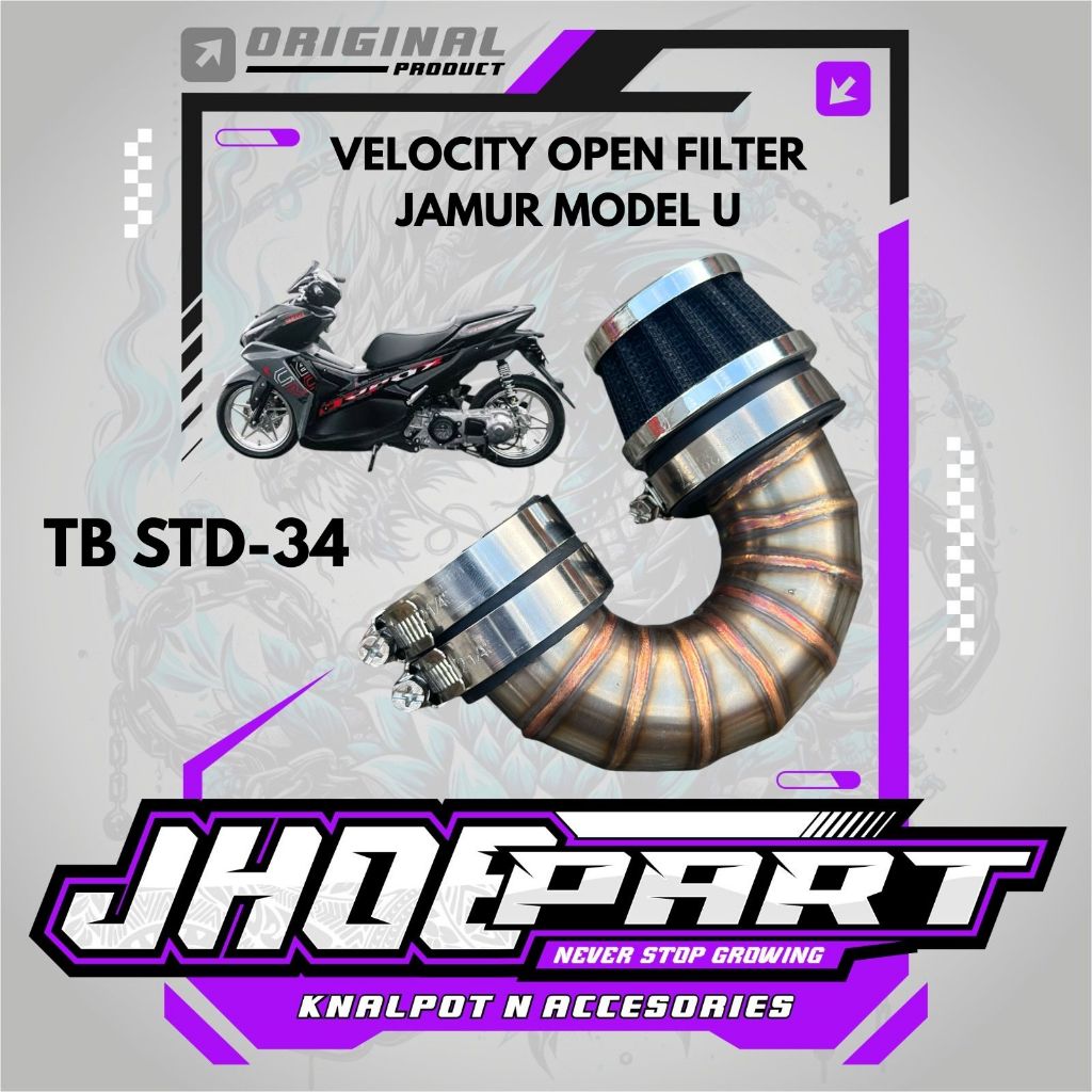 Model U Open filter jamur, velocity jamur [Open Filter Udara] (aerox old/new, nmax new)