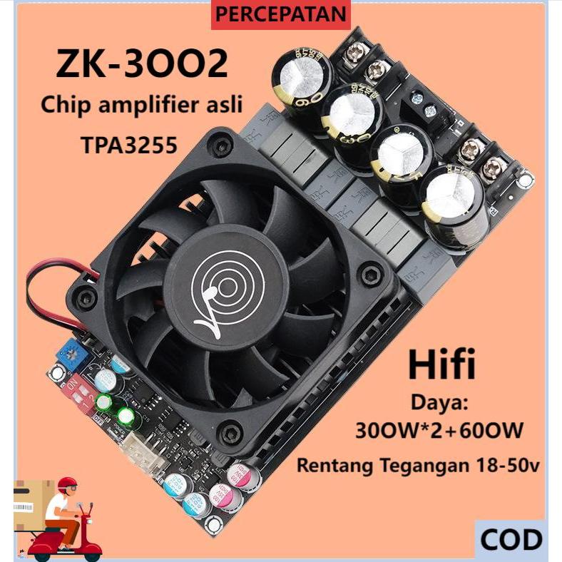 [ZK-3002] TPA3255 Amplifier Class D Stereo BTL Bridge Hifi HD Sound High Power Amplifier 600W Origin