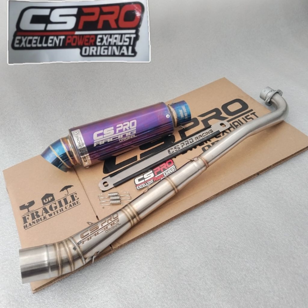 Cs pro original knalpot full system knalpot racing bebek