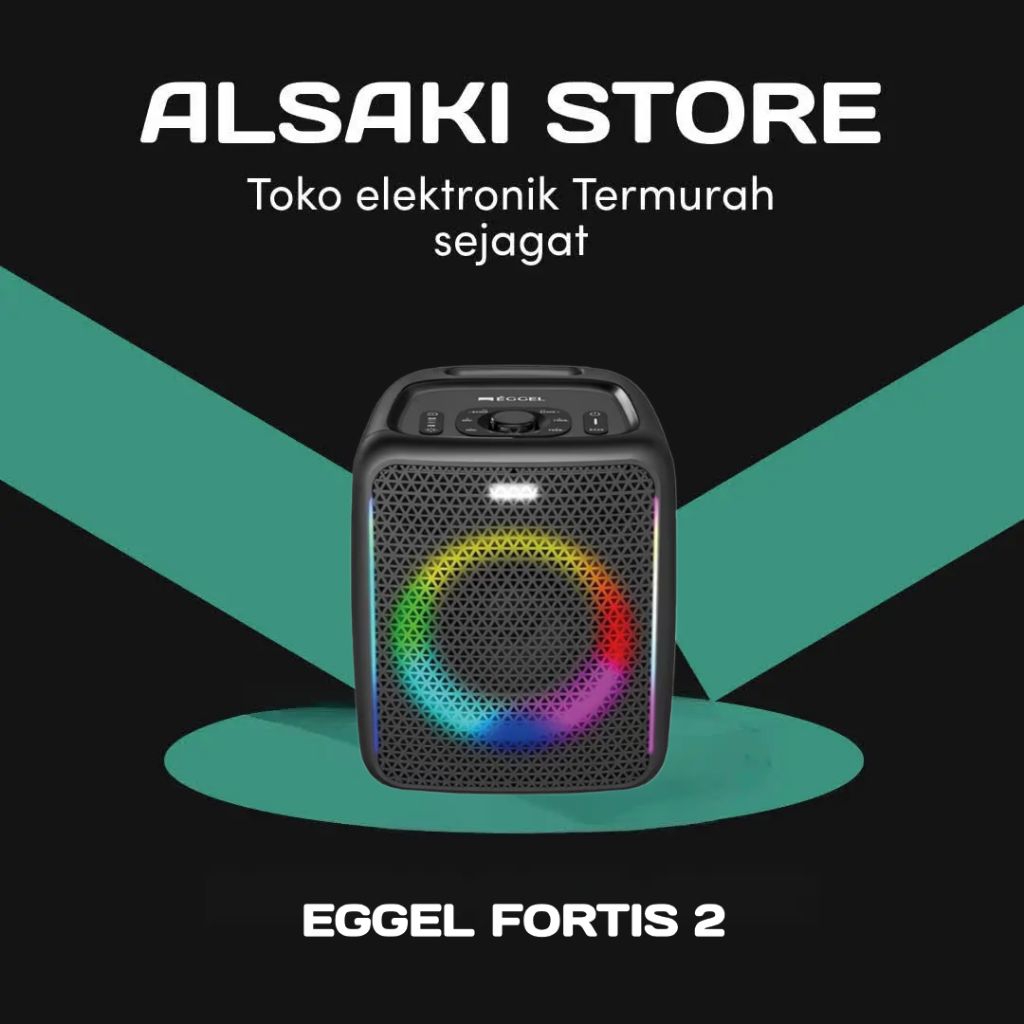 Eggel Fortis 2 Portable Bluetooth Party Speaker with RGB Lights