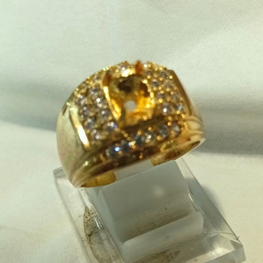 Cincin Alpaka Super Bagus DIMENSI Batu 5x7mm