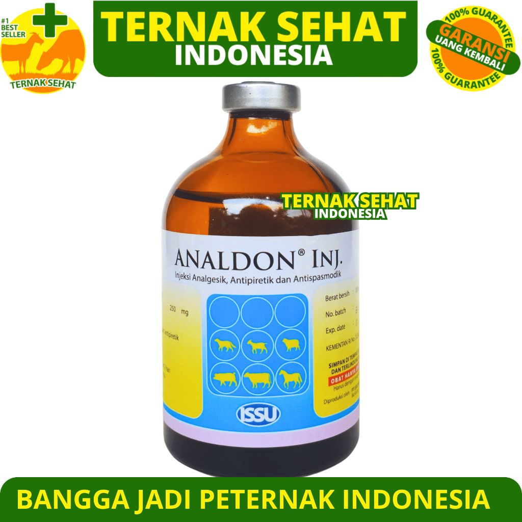 ANALDON 100 ML ISSU - Obat Hewan Pereda Sakit Demam Analgesik Antipiretik Ternak Sapi Kambing Kerbau