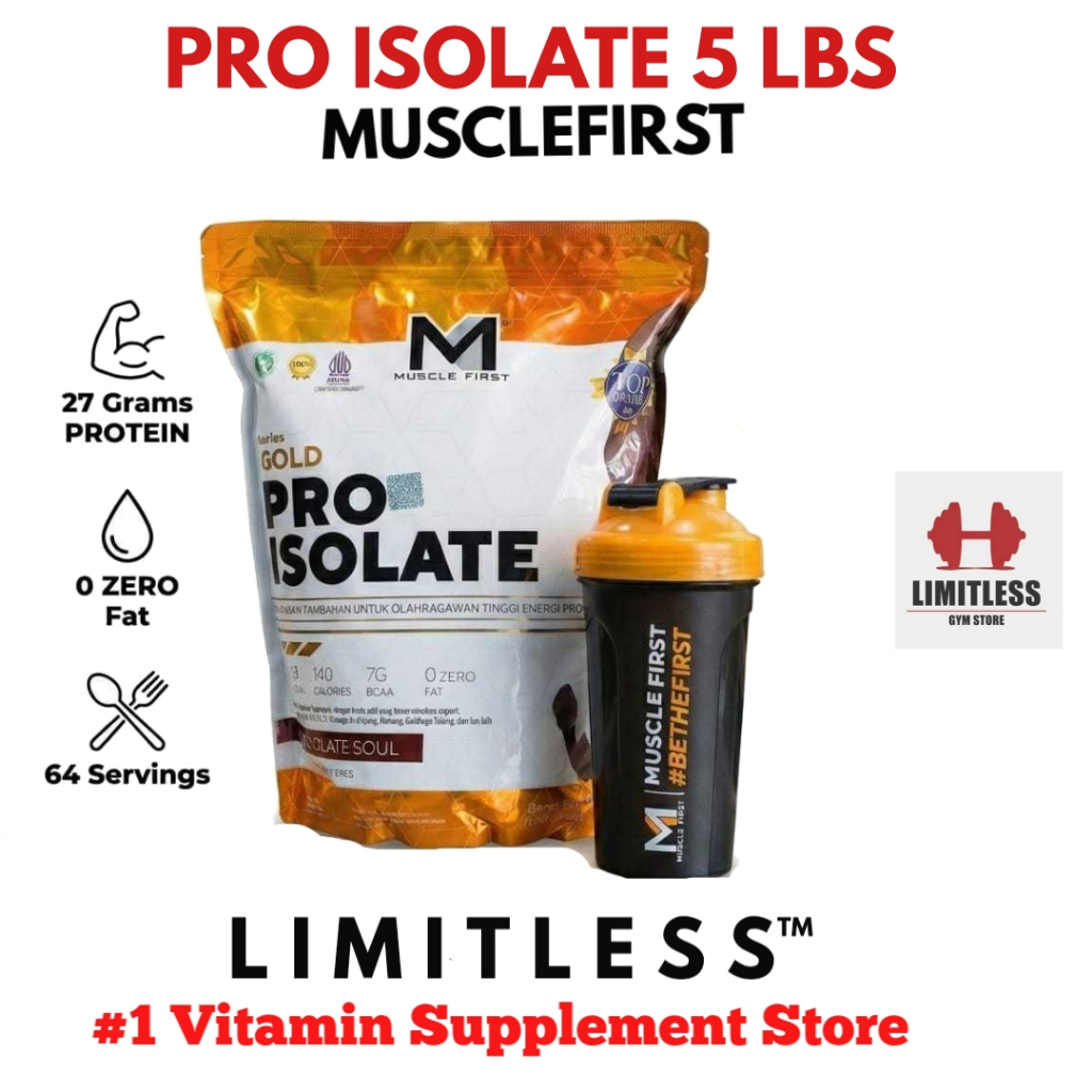 M1 Gold PRO ISOLATE 5 lbs - Muscle First Protein Isolate Tinggi Protein BPOM HALAL