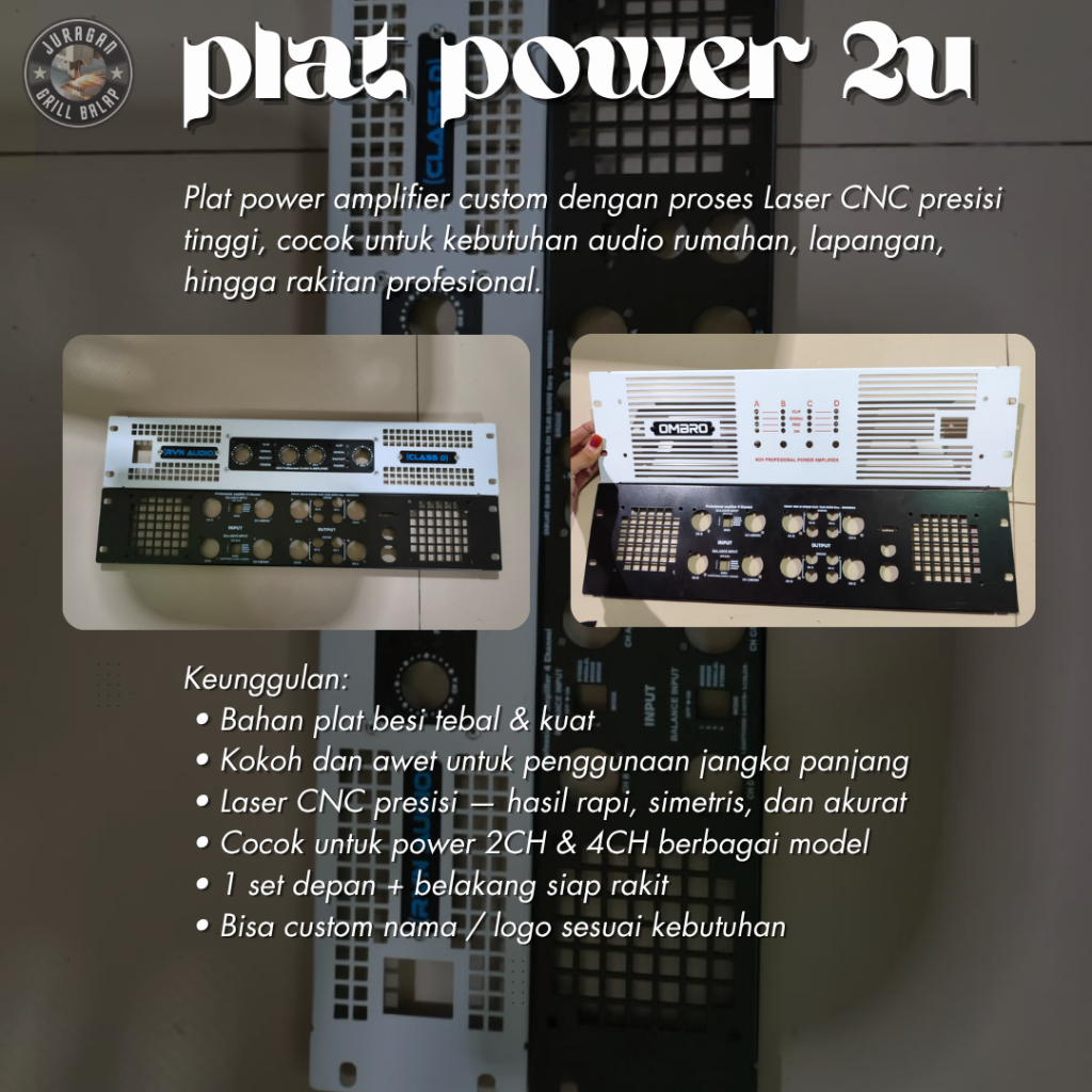 PLAT POWER 2U CUSTOM CNC 2CH & 4CH