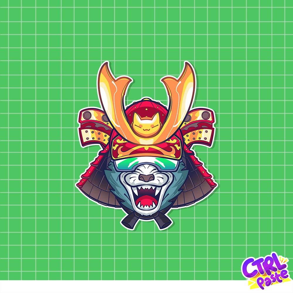 sticker kucing samurai sticker kucing kece