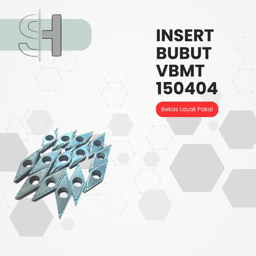INSERT BUBUT VBMT 160404 CERMET SECOND PAHAT BUBUT 160404 BEKAS
