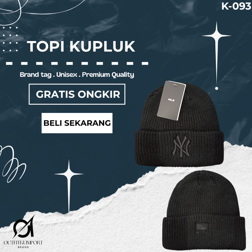 K-093 Kupluk NY MLB Black Logo Black