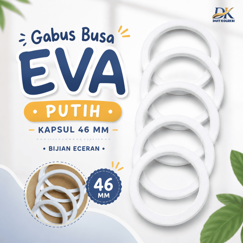 Gabus busa eva putih kapsul 46 mm bijian eceran