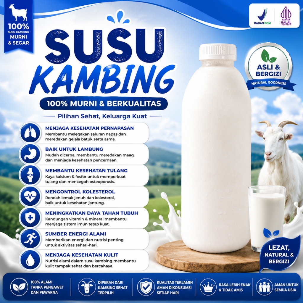 Goat Milk Etawa Safera Untuk Asam Lambung Sesak Napas Dan Kolesterol Fresh Original