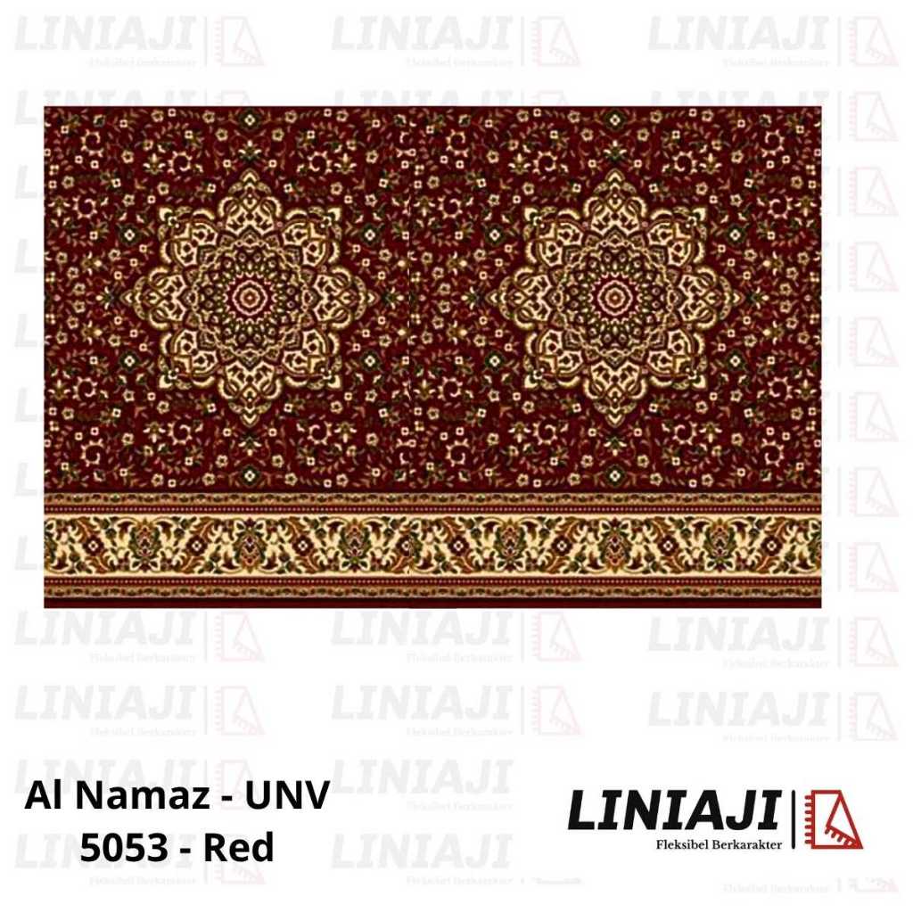 LINIAJI - Ambal Musholla Motif Bunga Matahari Jumbo Karpet Tebal 14mm Al Namaz Bisa Custom - MTR