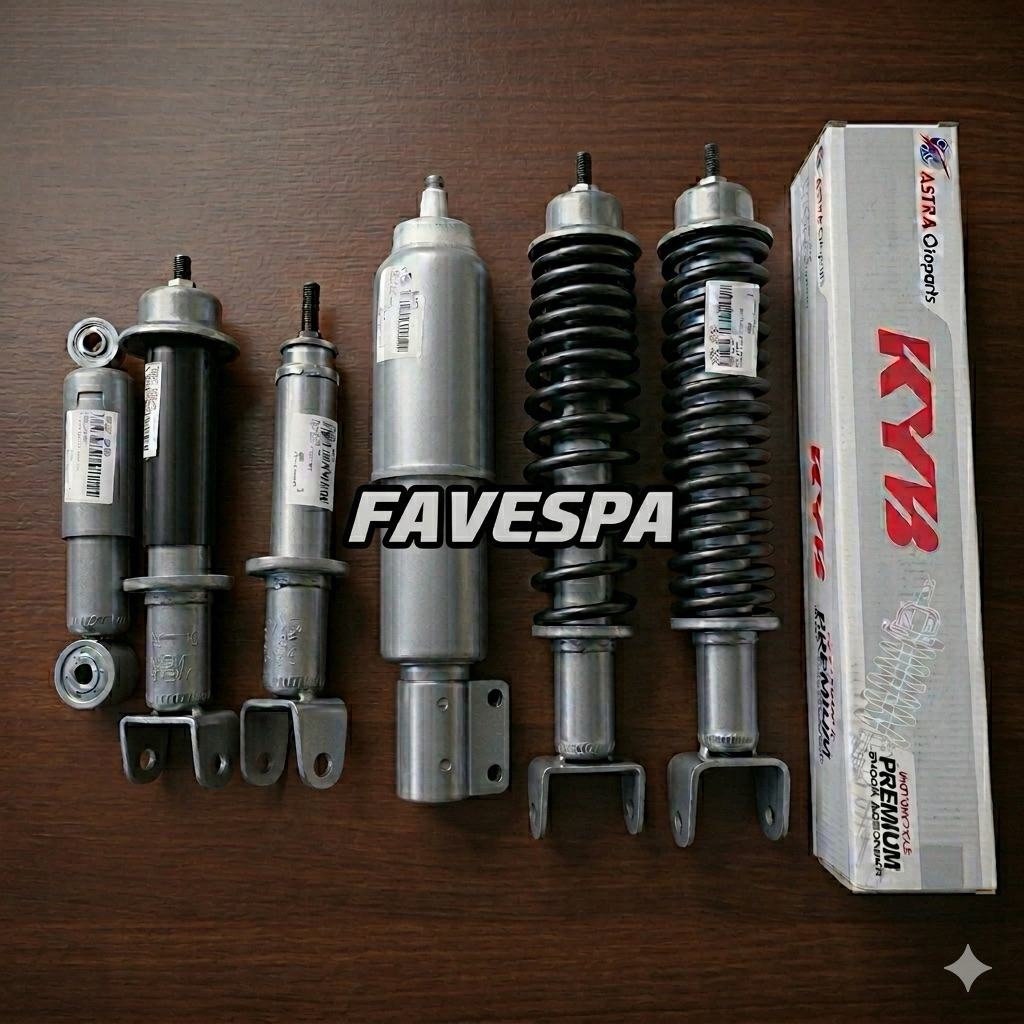 Shockbreaker Shock Depan Belakang Vespa Kayaba Original