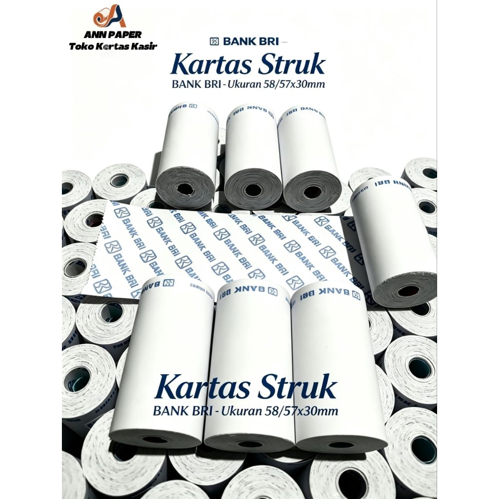KERTAS PRINT SETRUK LOGO AGEN BRILINK 10 ROLL 57X30MM