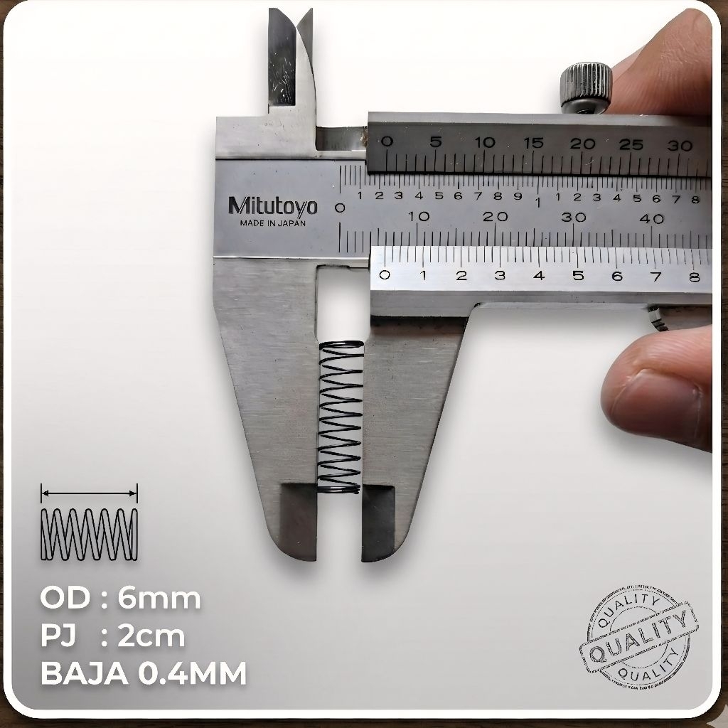 Per Pegas Tekan OD 6mm Pj 2cm Baja 0.4mm