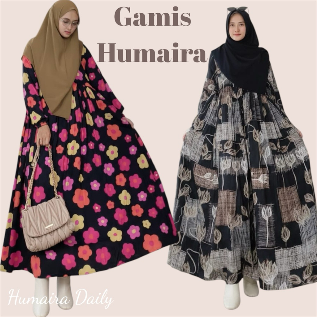 GAMIS HUMAIRA by GRAM FASHION / Dress/ Baju Muslimah/ Katun Rayon