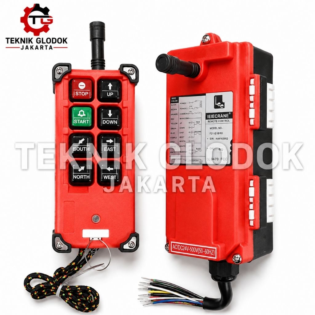 Remote Control Crane Hoist Wireless Remot kontrol AC / DC 380v