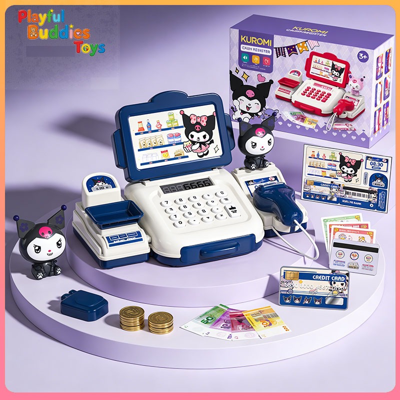 Mainan Kasir Pastel Mainan Anak Simulasi Supermarket Mesin Kasir Belanja Mainan Cashier Machine Toys