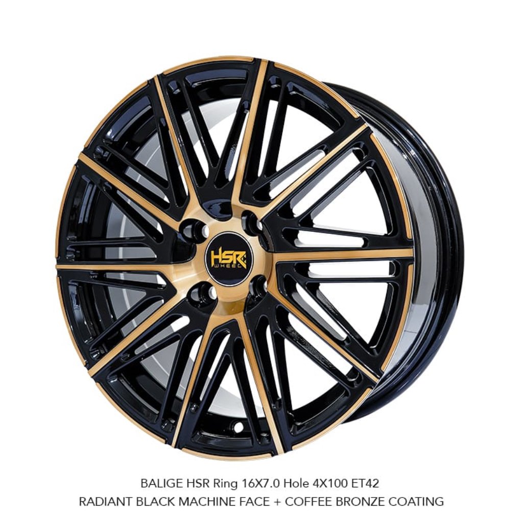 VELG HSR BAILGE R16 LEBAR 7 PCD 4X100 BLACK BRONZE