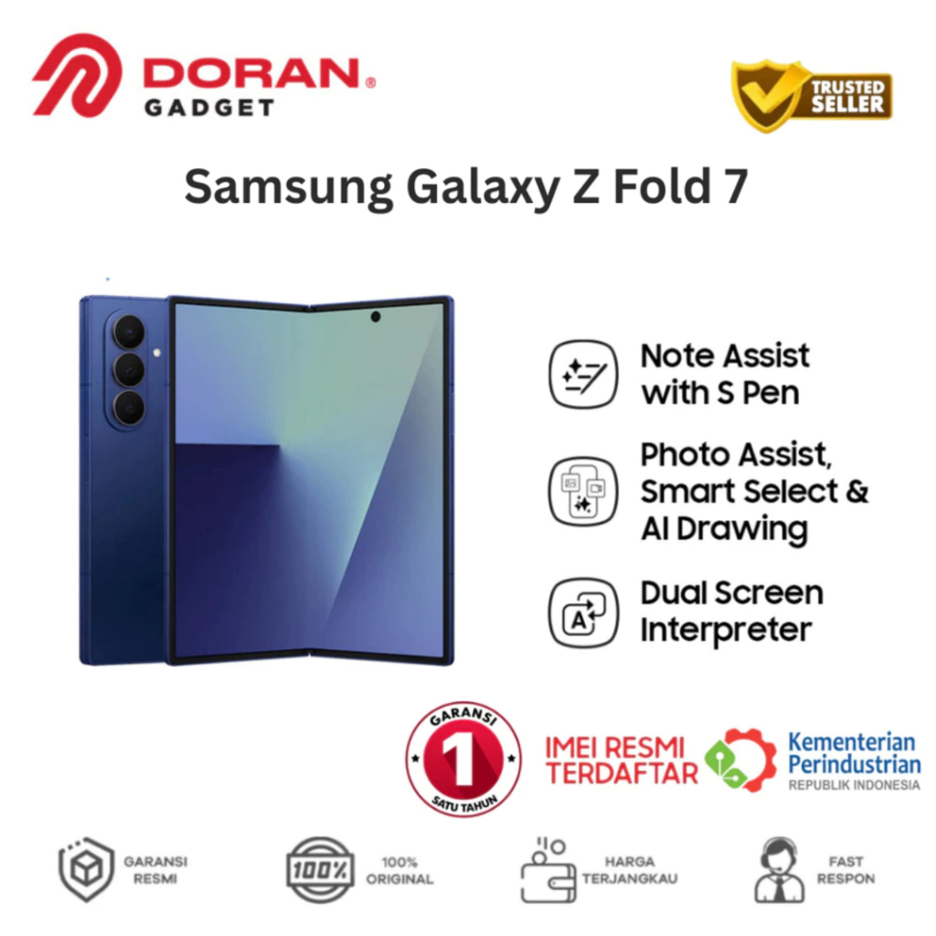 Samsung Galaxy Z Fold7 12/512GB - Hp Lipat AI | Kamera 200M - Garansi Resmi